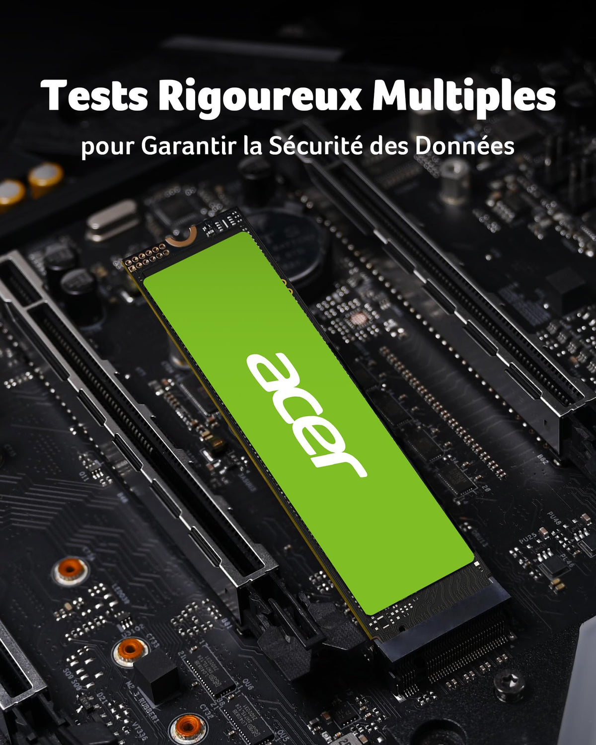 Acer FA100 M.2 2280 SSD 512GB: PCIe 3.0 NVMe with HMB & SLC Cache, Up to 3500 MB/s Read Speed, PC Internal Solid State Drive for Laptop & Desktop Upgrade