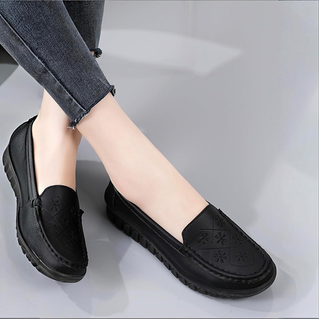 Women's Printing Glaring Cushioned Loafer Flat