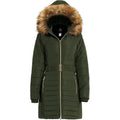 Wantdo Womens Long Puffer Coat Army Green XL XXL Waterproof Winter Jacket