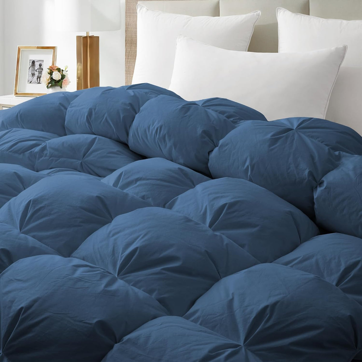 Double Duvet 10.5 Tog Goose Down Feather 200x200 cm Cotton Cover Deodar