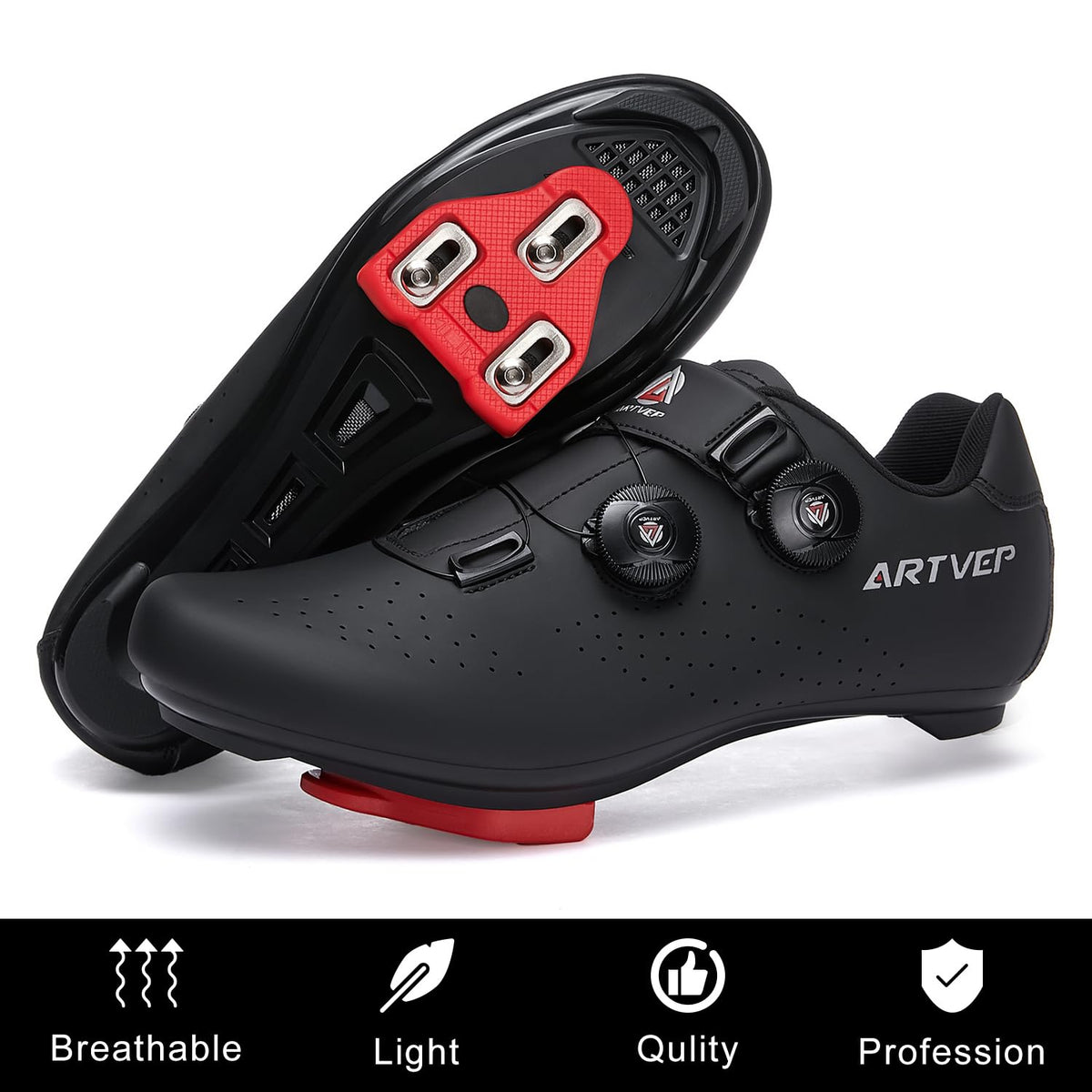 Mens Cycling Shoes Women Road Bikes MTB Shoes Compatible with Look SPD SPD-SL Delta Cleats Compatible with Peloton Shoes Indoor/Outdoor