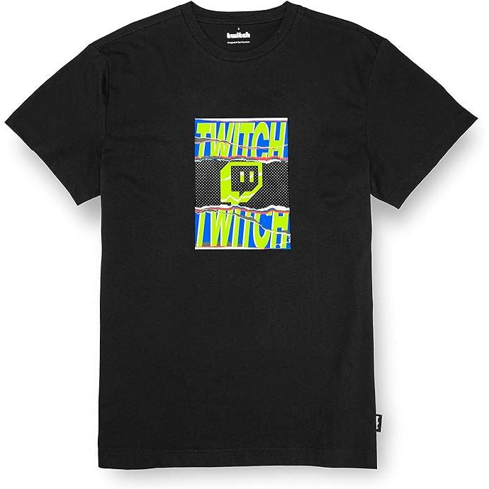Twitch T-Shirt Black S M Unisex Graphic Tee 100% Cotton Official Merch