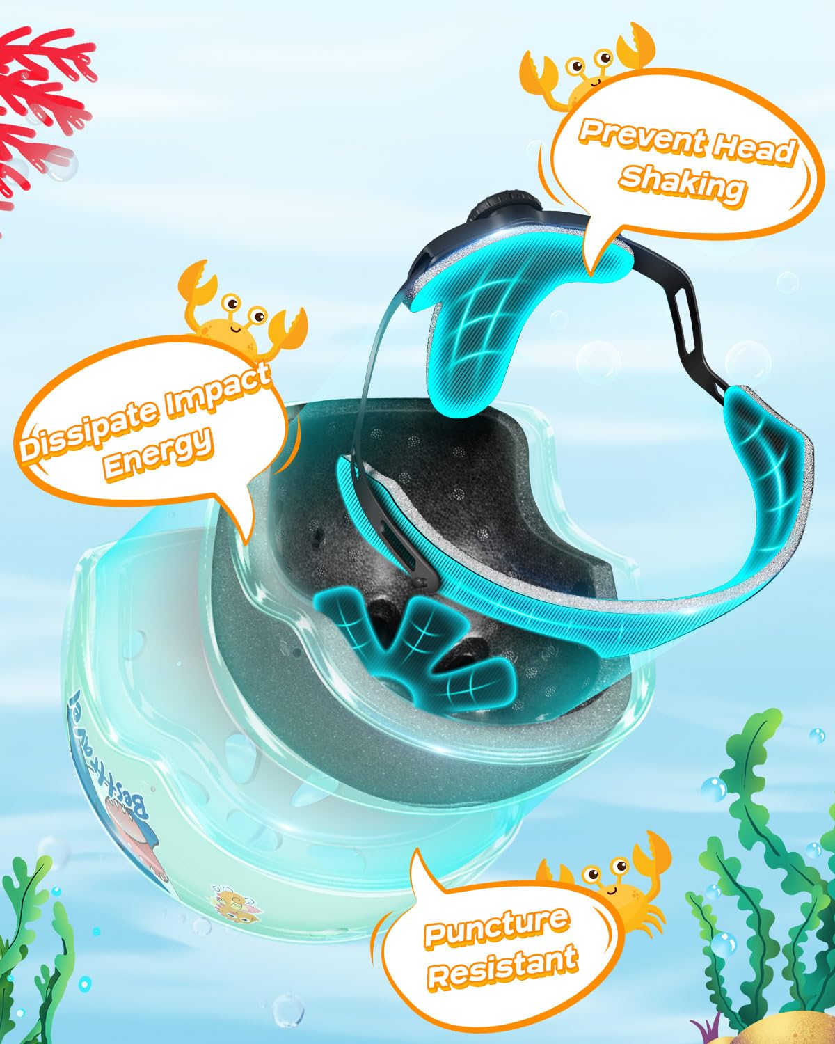 Besttravel Kids Helmet, Toddler Helmet Adjustable Toddler Bike Helmet Ages 3-8 Years Old Boys Girls Multi-Sports Safety