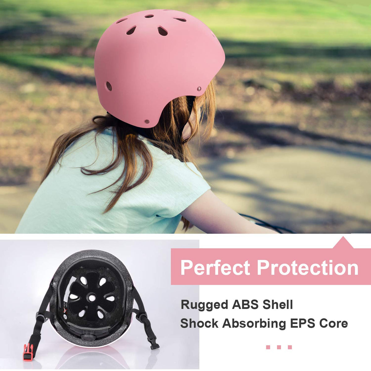 Besttravel Kids Helmet, Toddler Helmet Adjustable Toddler Bike Helmet Ages 3-8 Years Old Boys Girls Multi-Sports Safety