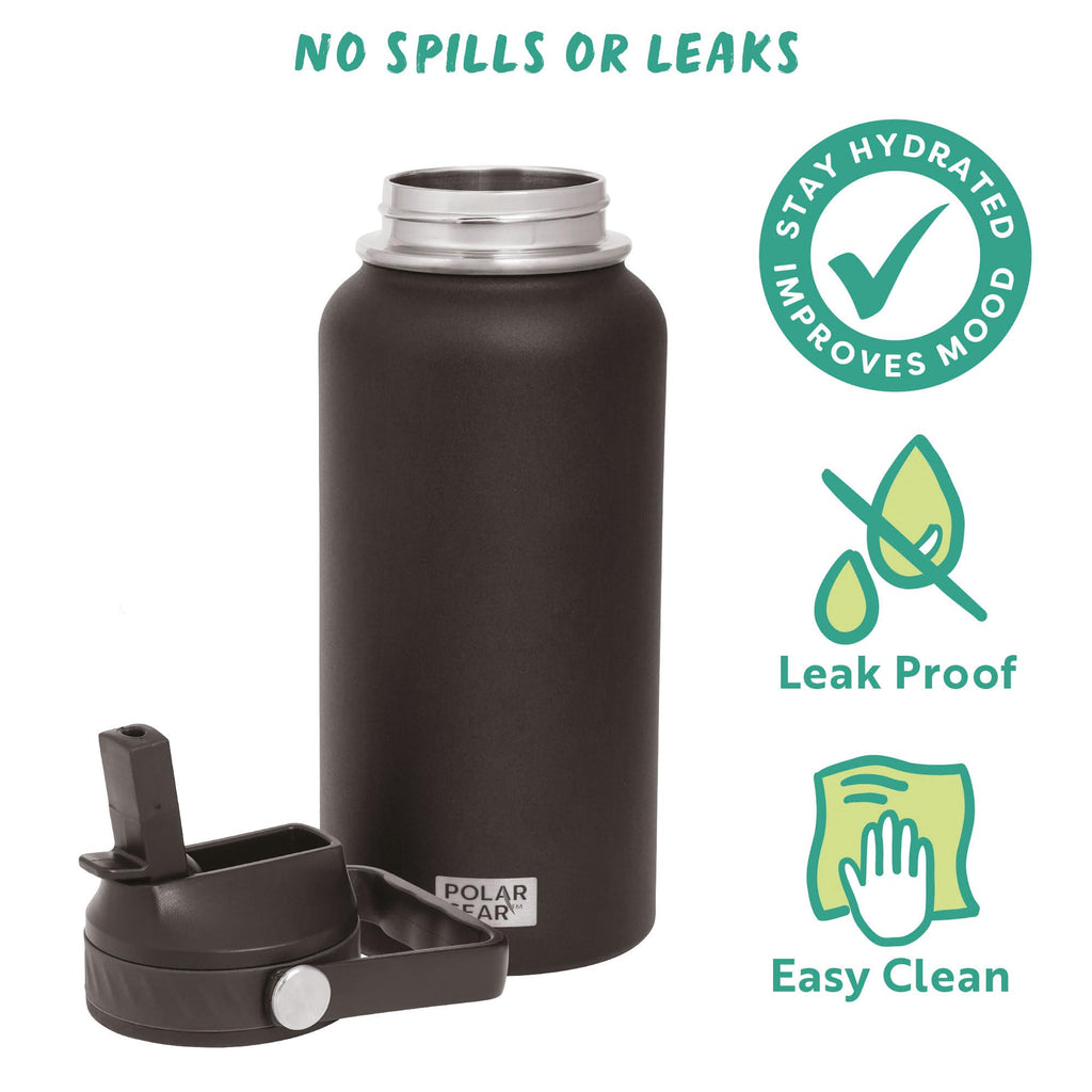 Polar Gear Insulated Water Bottle with Flip Straw - 800ml Wine