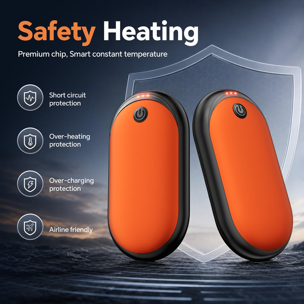 Hand Warmers Rechargeable 2 Pack, 24H Electric Portable Pocket Heater