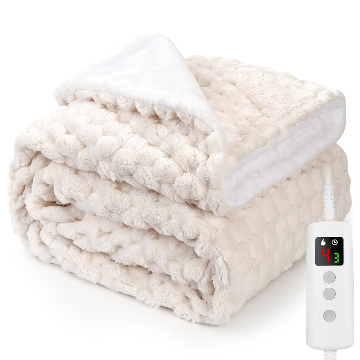 Heated Blanket Electric Throw 160x130CM, Dark Grey, Heating Blanket