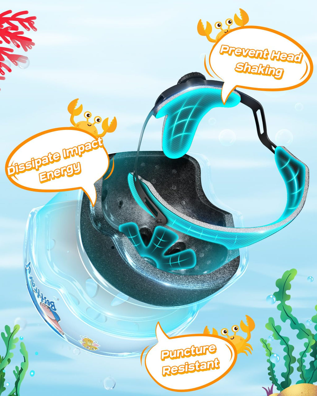 Besttravel Kids Helmet, Toddler Helmet Adjustable Toddler Bike Helmet Ages 3-8 Years Old Boys Girls Multi-Sports Safety