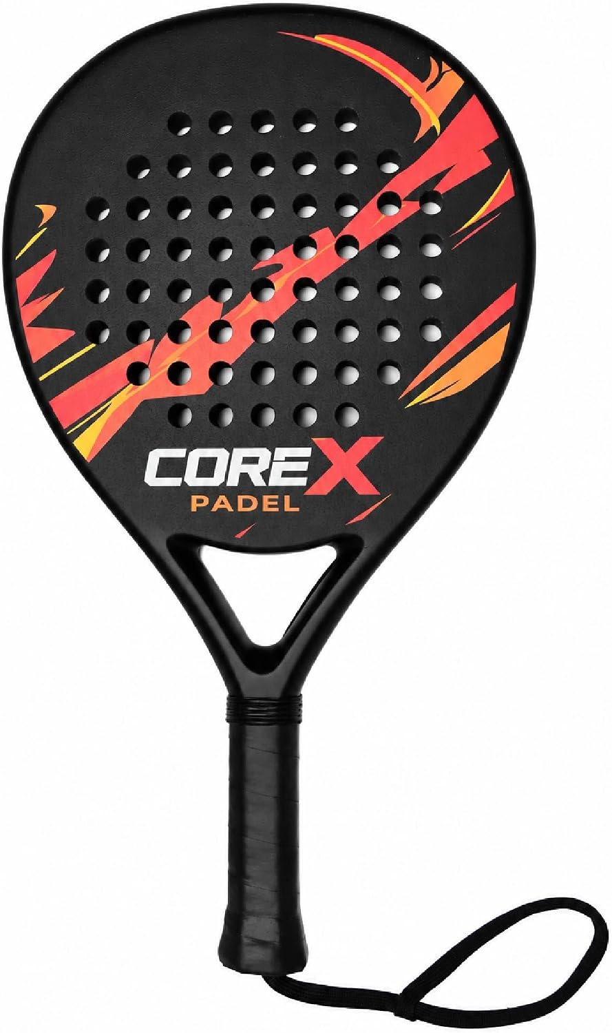 Padel Racket- Grit Spin Surface, Lightweight 360g, EVA Foam Core, Hybrid Teardrop-Round Shape for Control & Precision