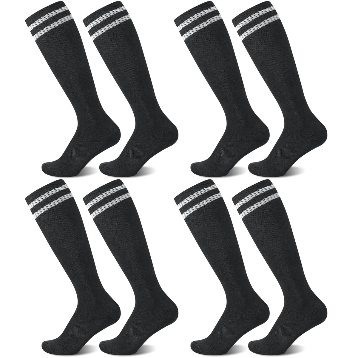 Zuimei 4 Pairs Football Socks Kids Football Socks for Boys Girls Childrens