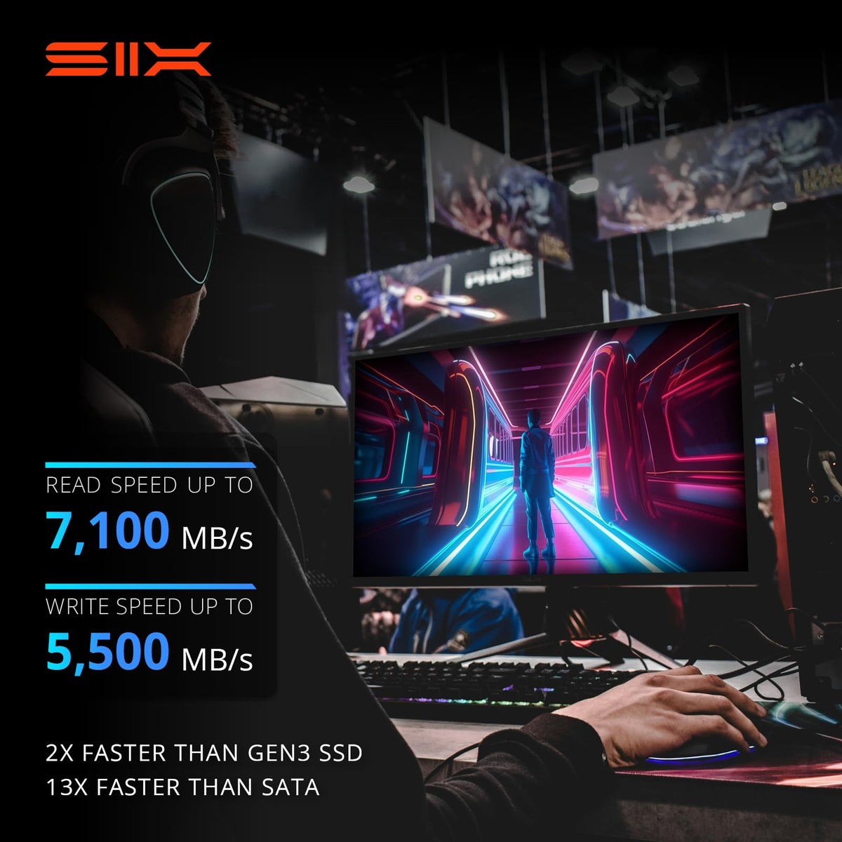 SIX NVME M.2 SSD PCIe 4.0-1TB m.2 2280 ssd, Read UP to 7350MB/s 1TB for Gaming PS5 Memory Storage Expansion with Heatsink, Internal Solid State Hard Drive PCIe gen 4x4 Nvme for Laptop Desktop pc