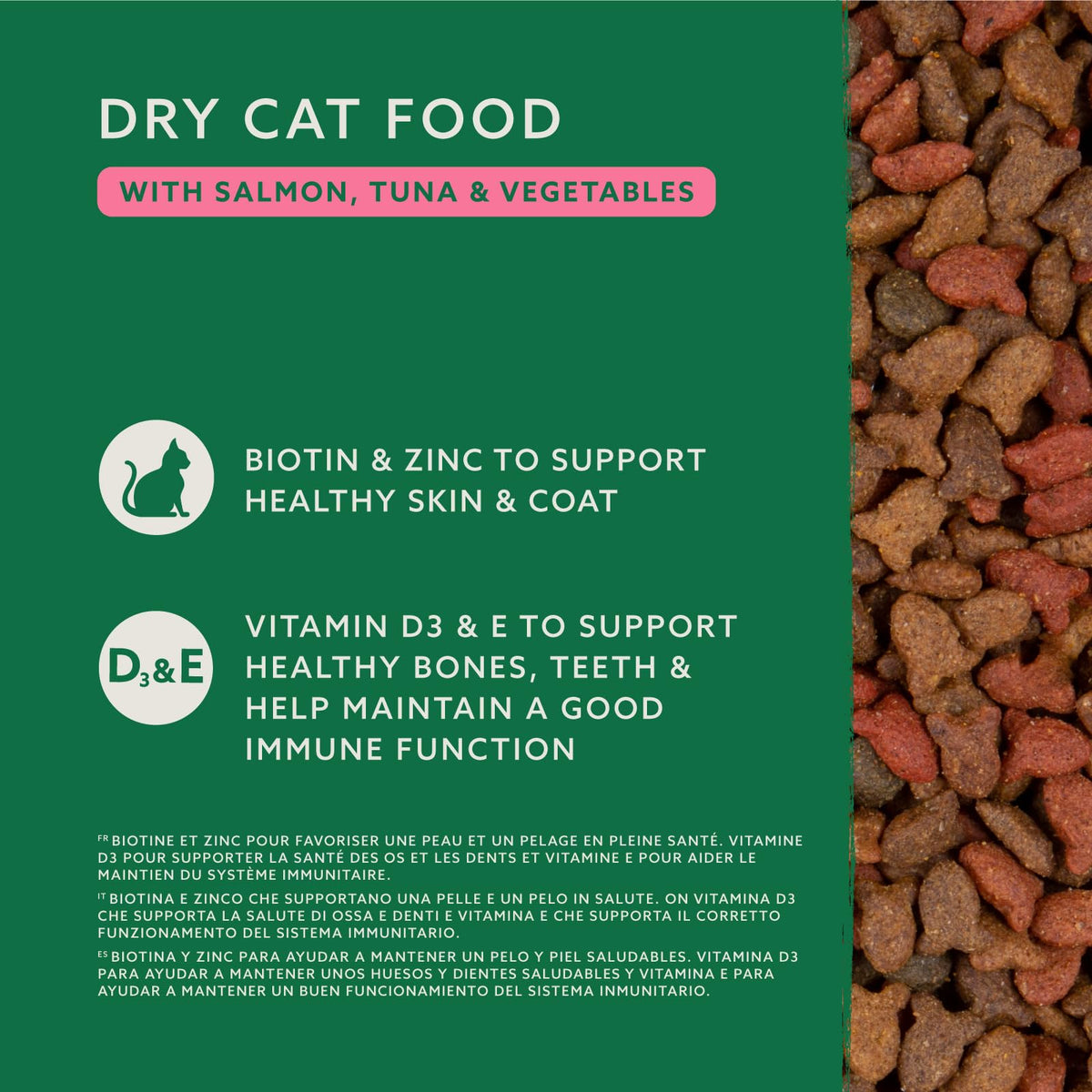 by Amazon - Complete Dry Cat Food with Salmon, Tuna and Vegetables, 1 pack of 3kg