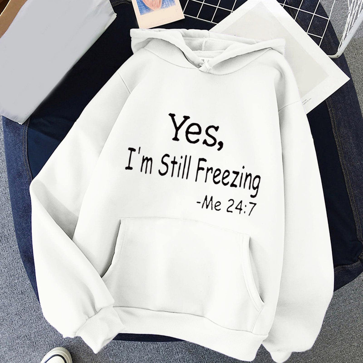Winter Sweatshirt Women Women's Print Long Sleeved Sweatshirt Blouse Pullover Solid Color Hooded Funny Ladies Christmas Jumpers Hooded Tunic Pullover Holiday Outfits for Women
