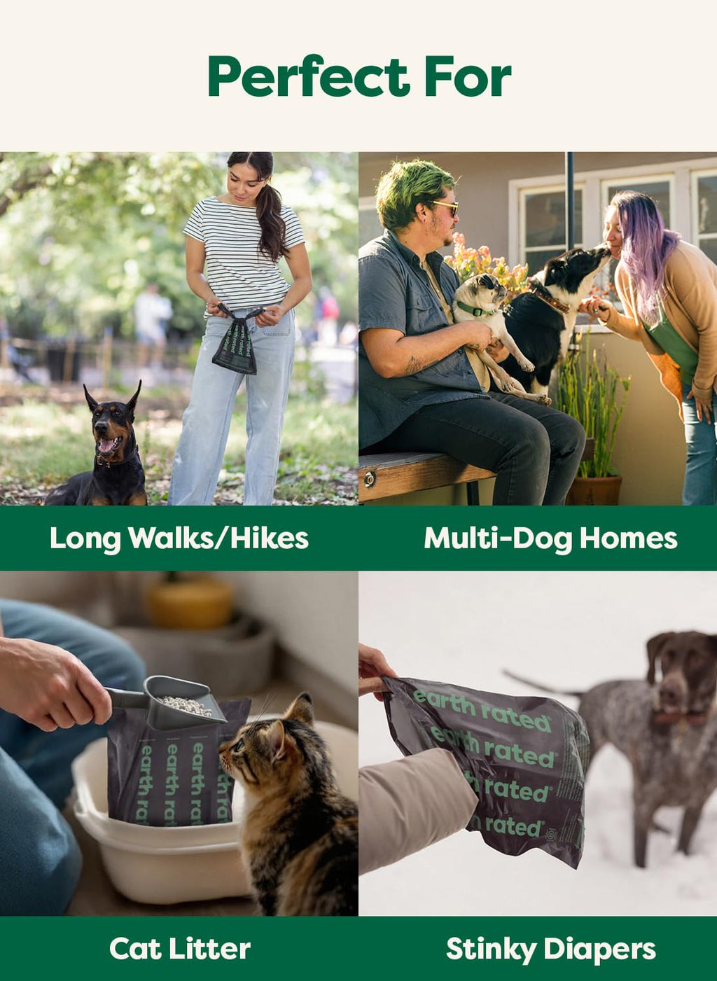 Earth Rated Dog Poo Bags, Guaranteed Leak Proof and Extra Thick Waste Bag Refill Rolls For Dogs, Lavender Scented, 120 Count