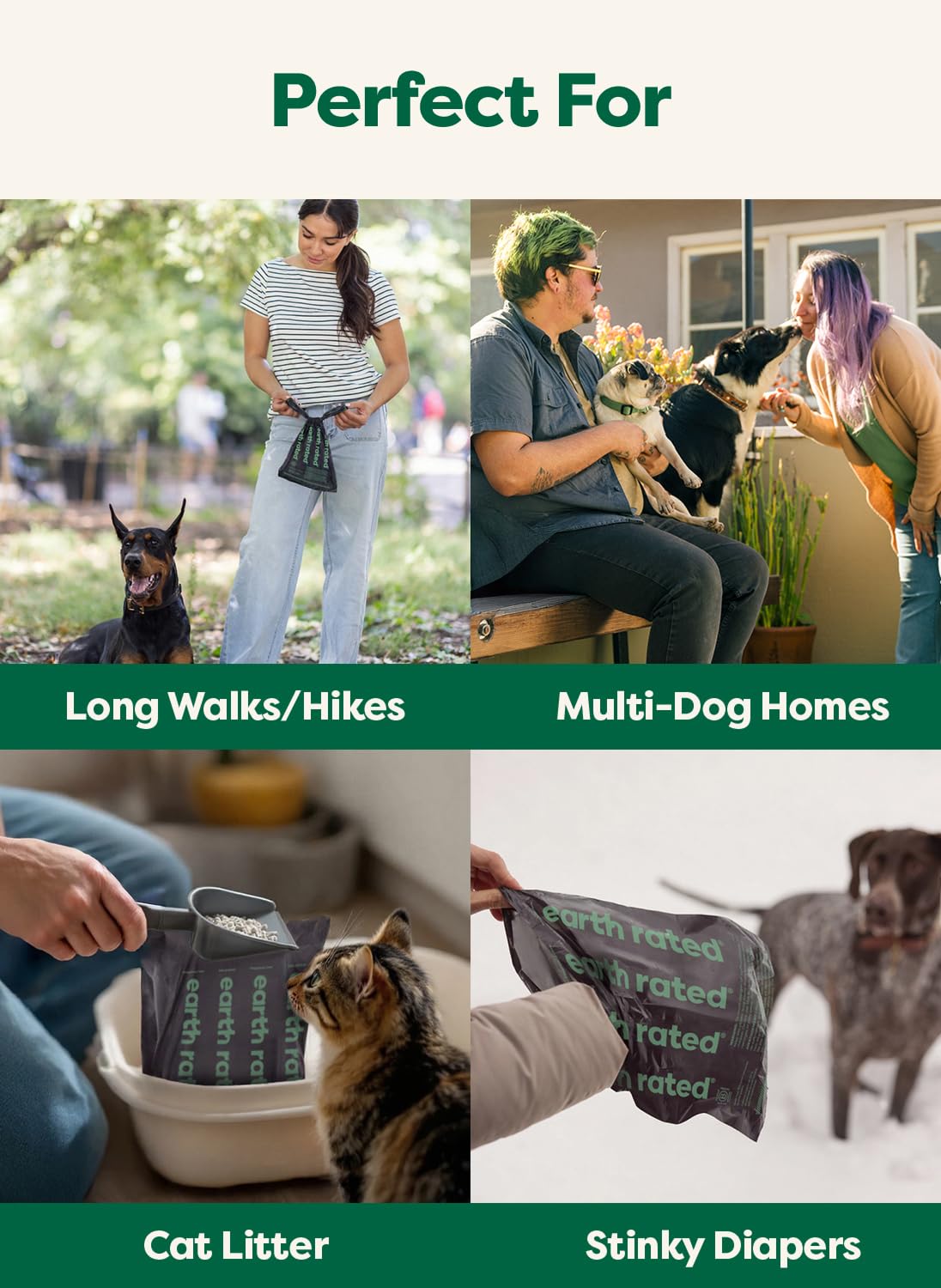 Earth Rated Dog Poo Bags, Guaranteed Leak Proof and Extra Thick Waste Bag Refill Rolls For Dogs, Lavender Scented, 120 Count