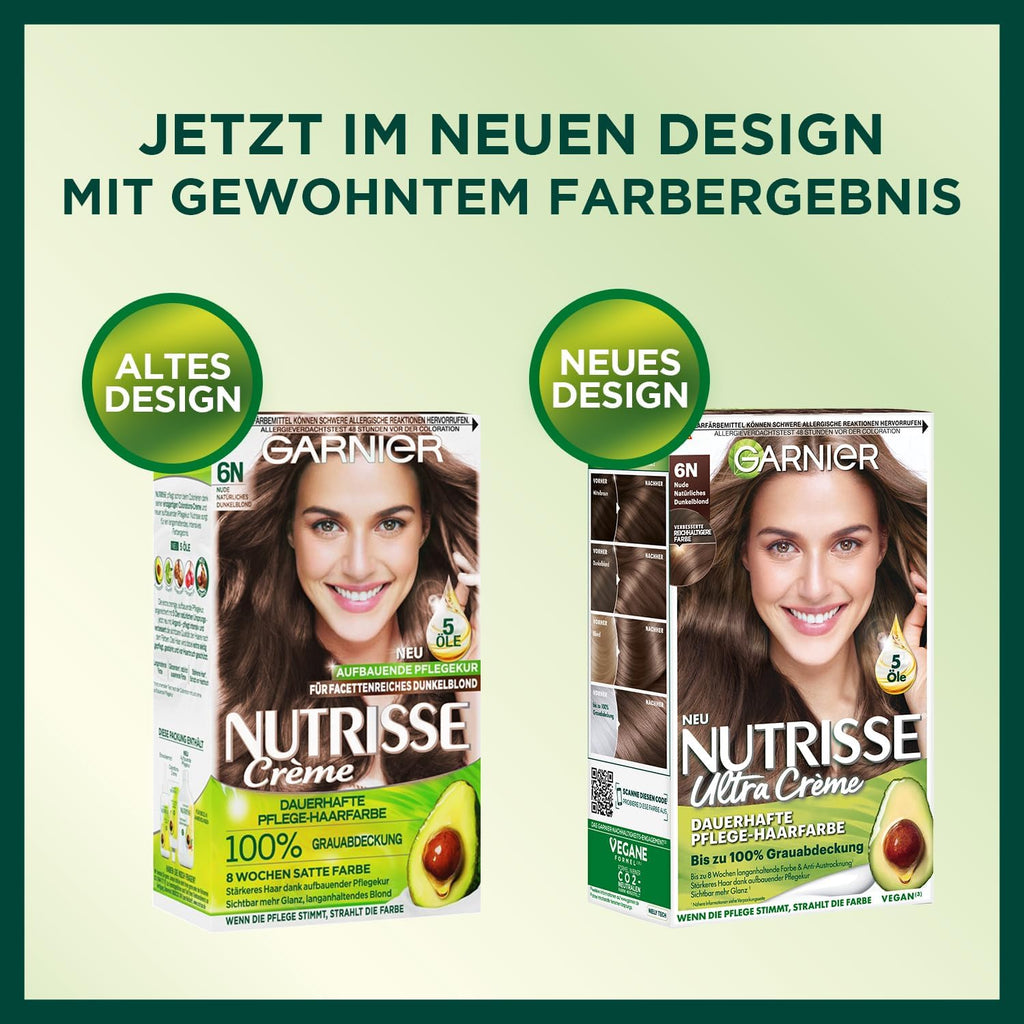 Garnier Nutrisse Ultra Color Permanent Hair Dye, 4.15 Iced Coffee Brown