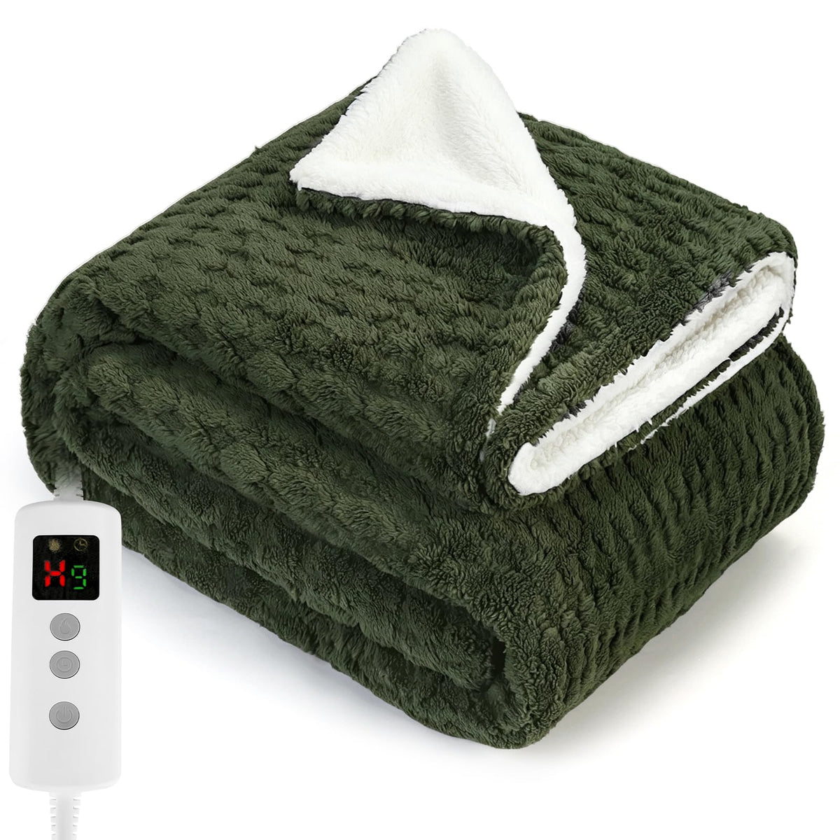 Heated Blanket Electric Throw 160x130CM, Dark Grey, Heating Blanket