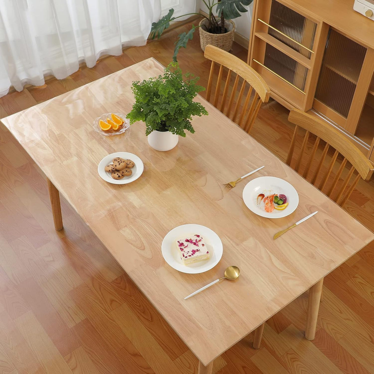 Clear Table Protector 60x60cm 2mm PVC Transparent Table Cover Square