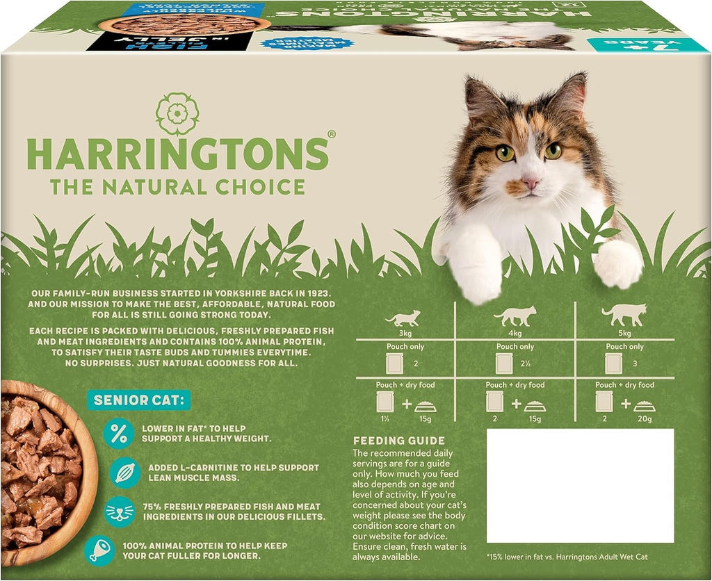 Harringtons Complete Wet Adult Cat Food Pouch Mixed in Jelly Pack 40x85g