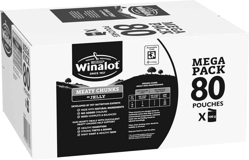 WINALOT Sunday Dinner Mixed in Gravy Wet Dog Food Pouches 40x100g
