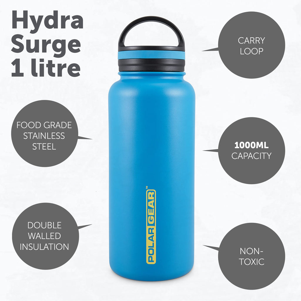 Polar Gear Insulated Water Bottle with Flip Straw - 800ml Wine