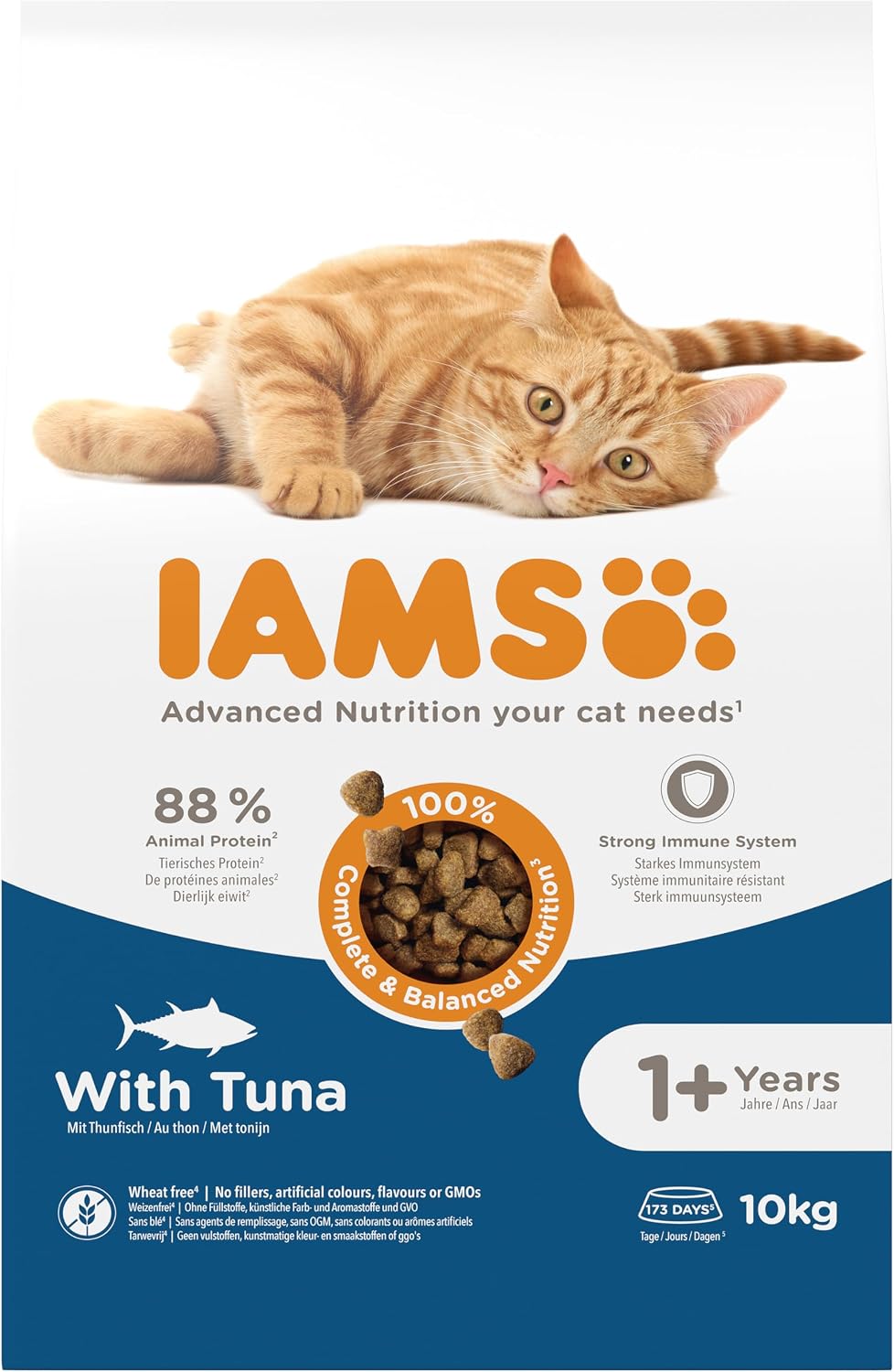 IAMS Adult Complete Dry Cat Food Chicken 3kg - Supports Strong Immune System
