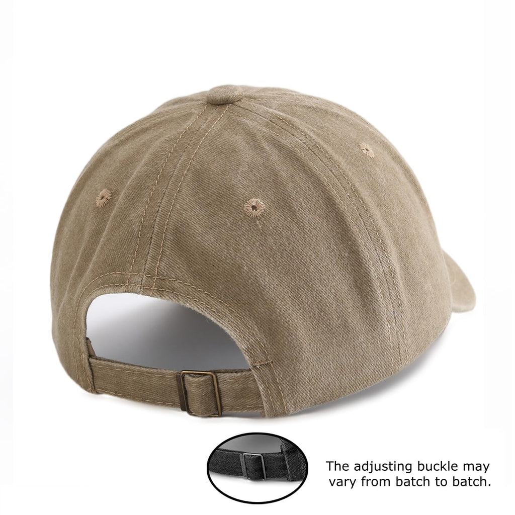 Washed Baseball Cap Embroidered Adjustable Vintage Dad Hat Casual Outdoor Cap for Men Women