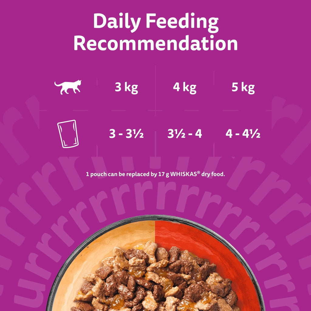 WHISKAS DUO Adult Wet Cat Food in Jelly 40x85g Surf & Turf