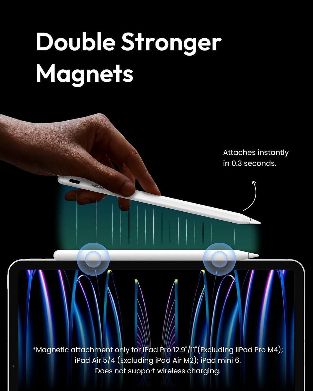 Metapen Pencil A8 for iPad 2018-2026, (2X Faster Charge), Pixel Precision