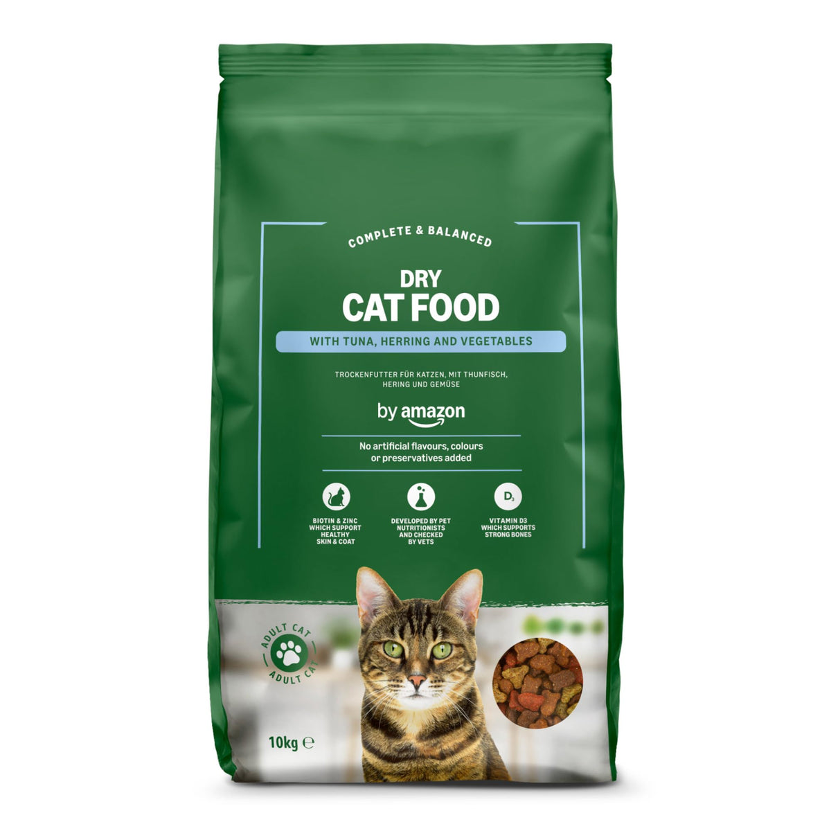 by Amazon - Complete Dry Cat Food with Salmon, Tuna and Vegetables, 1 pack of 3kg