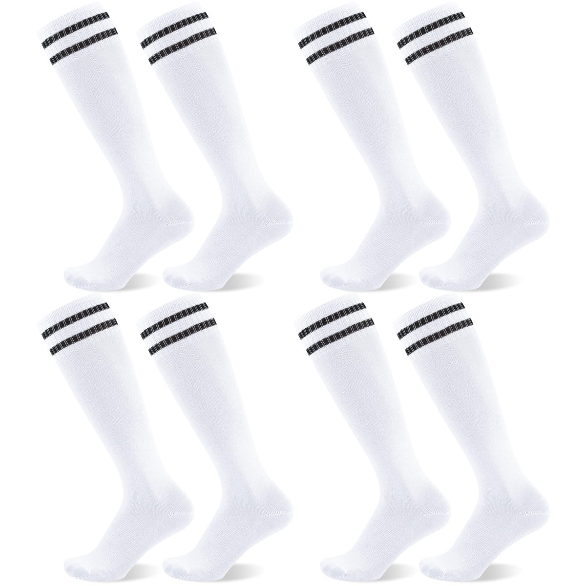 Zuimei 4 Pairs Football Socks Kids Football Socks for Boys Girls Childrens