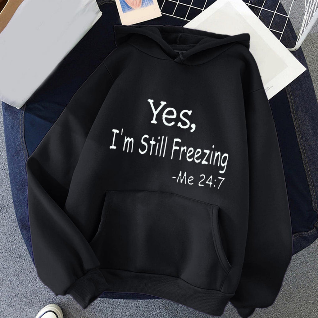 Winter Sweatshirt Women Women's Print Long Sleeved Sweatshirt Blouse Pullover Solid Color Hooded Funny Ladies Christmas Jumpers Hooded Tunic Pullover Holiday Outfits for Women