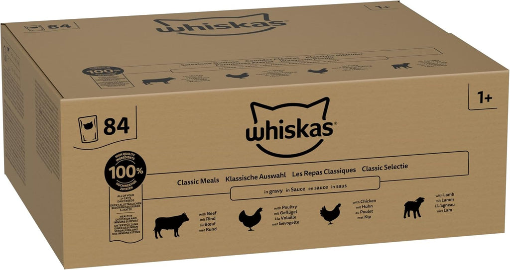 WHISKAS Adult Wet Cat Food in Jelly 40x85g Fish Favourites