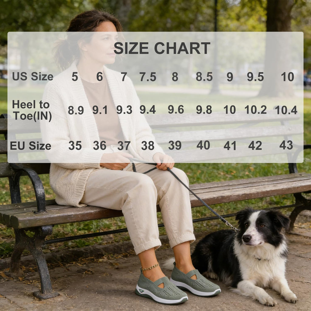 Women's Walking Shoes Comfortable Orthopedic Diabetic Shoes Soft Breathable Knitted Flats Arch Support for Indoor Outdoor
