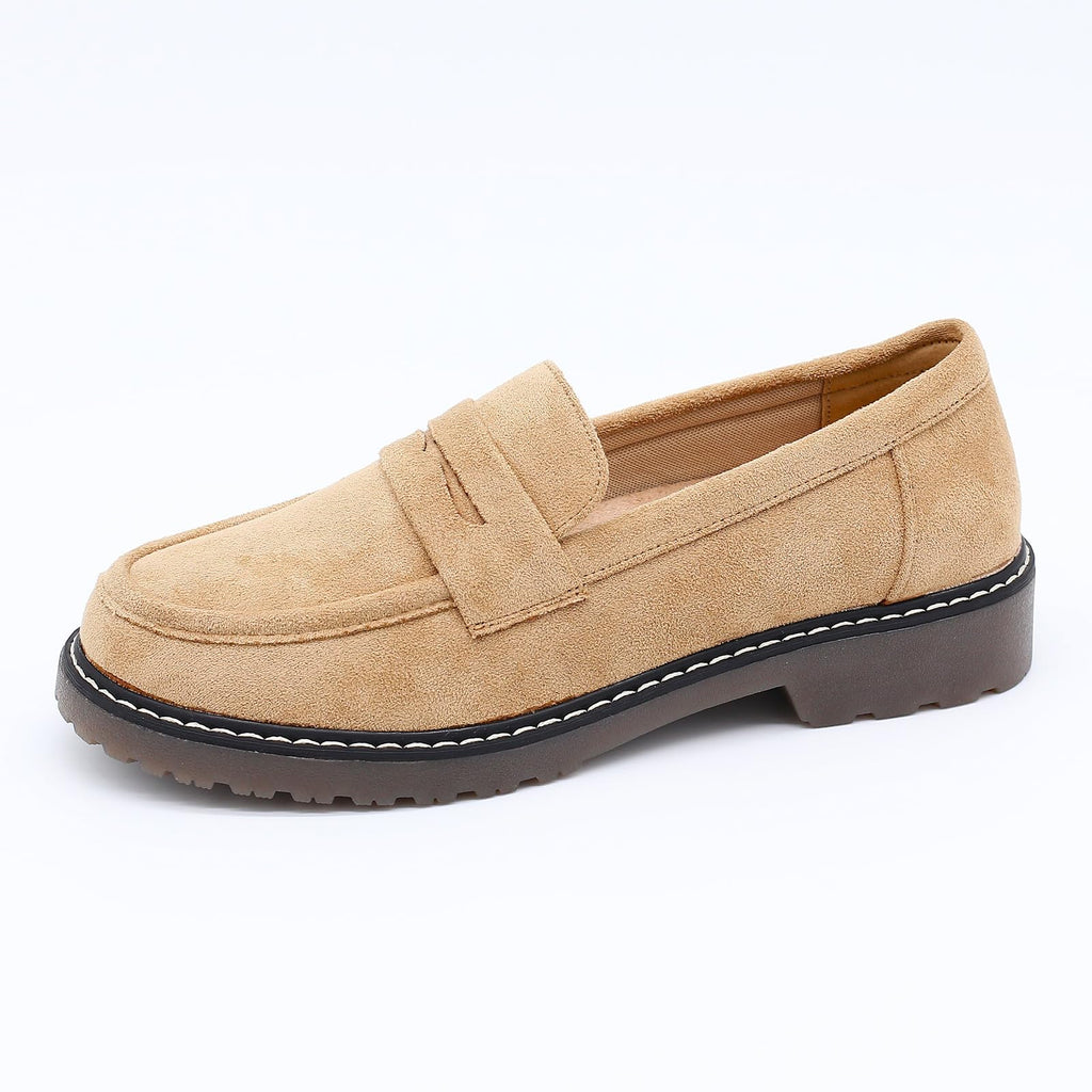 Womens Loafers Shoes Platform Chunky Penny Loafer Lug Sole Comfortable Slip On Work Office Business Casual Dressy Fashion Driving Moccasins Women Shoes