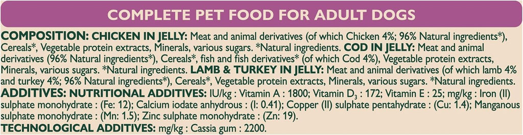 WINALOT Sunday Dinner Mixed in Gravy Wet Dog Food Pouches 40x100g