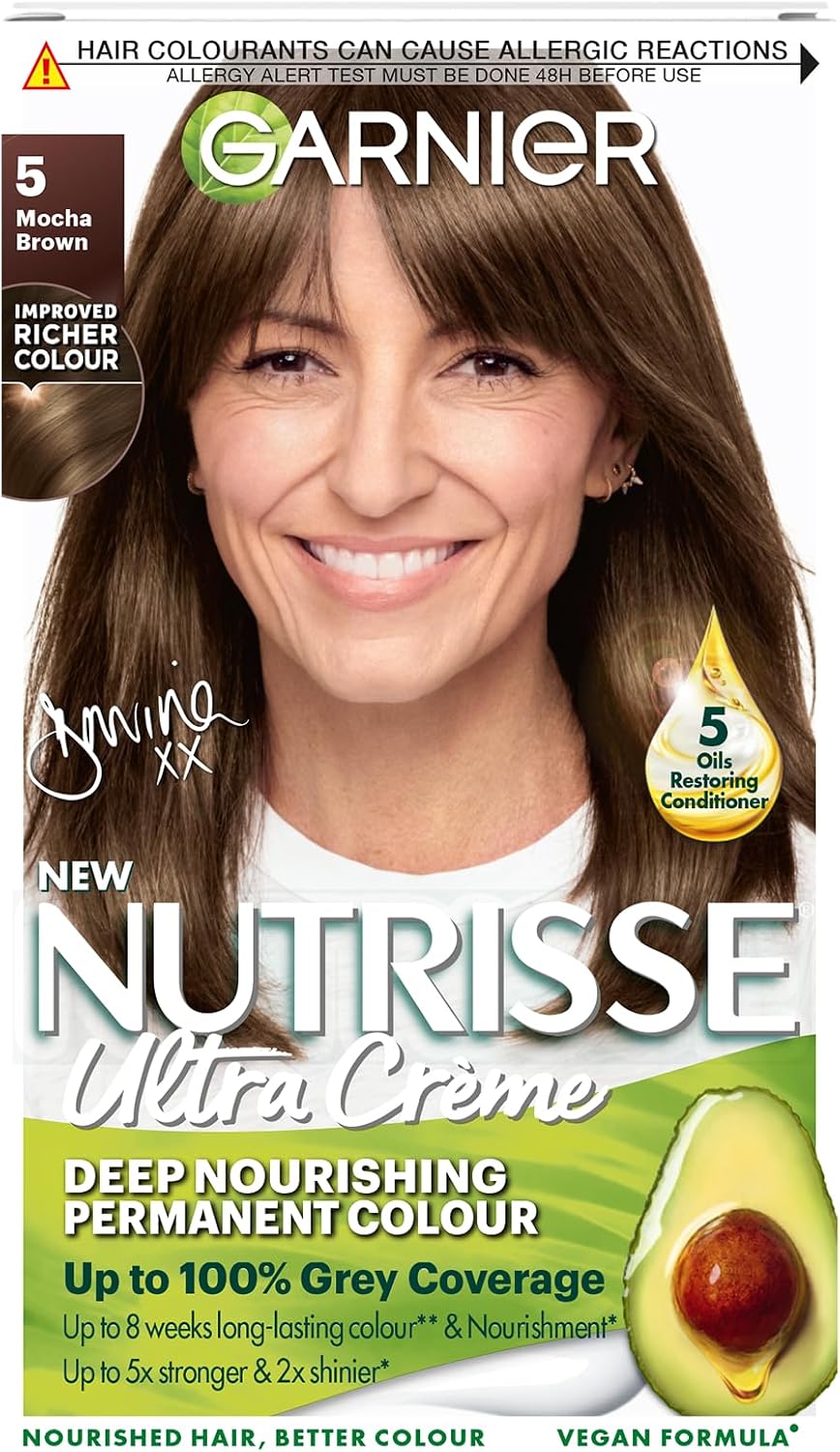 Garnier Nutrisse Ultra Color Permanent Hair Dye, 4.15 Iced Coffee Brown