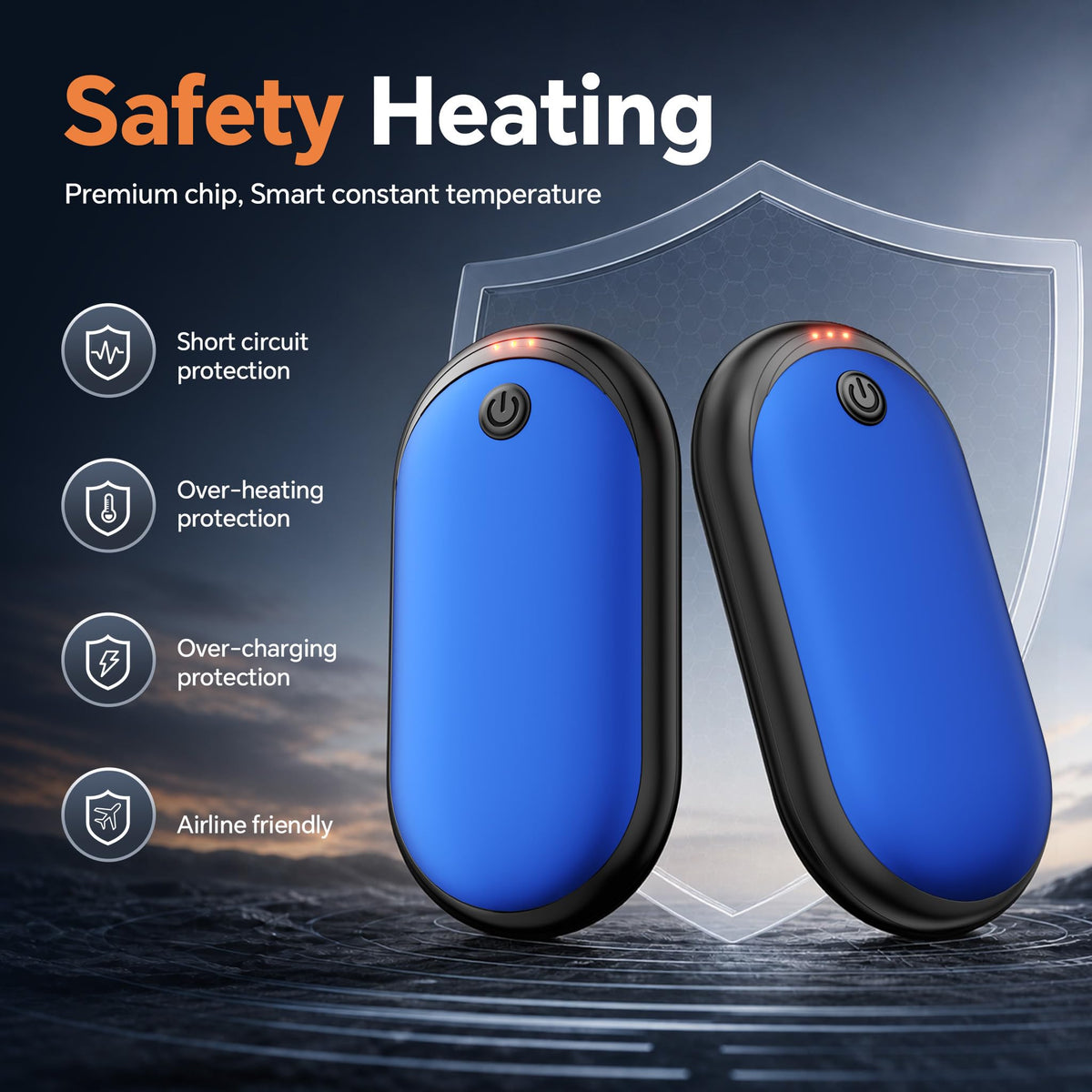 Hand Warmers Rechargeable 2 Pack, 24H Electric Portable Pocket Heater