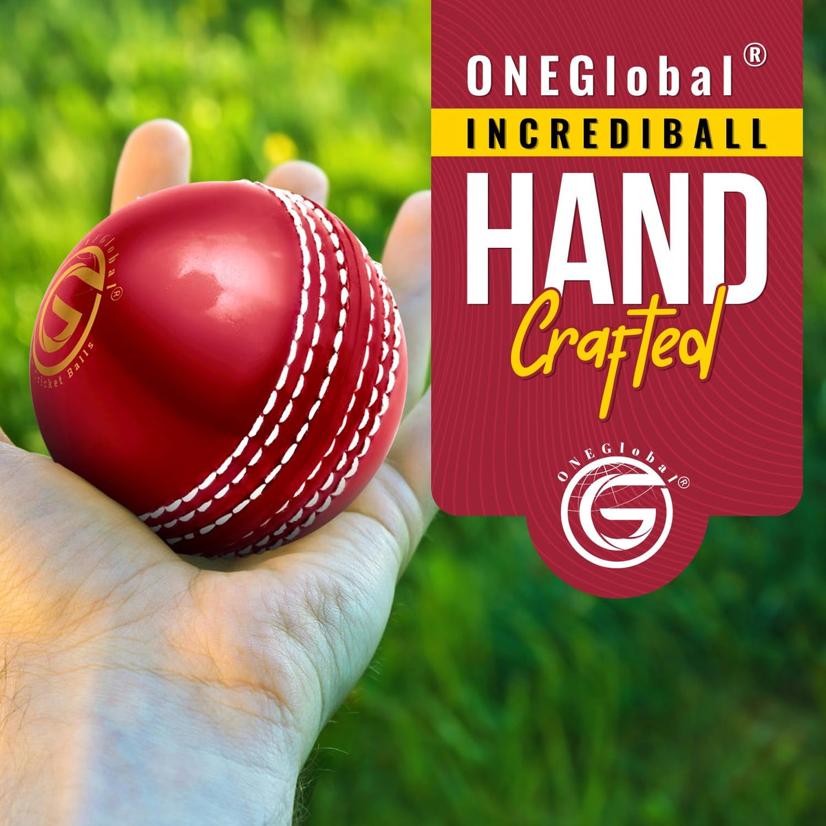 Incrediball Soft Practice Cricket Ball | Outdoor & Indoor Rubber Cricket Ball With Core & Stitched Seam | For Practice, Training & Family Fun | Senior & Junior Size