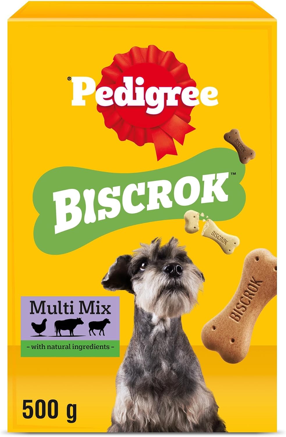 PEDIGREE BISCROK Adult Dog Treats Multi Mix Biscuits 500g