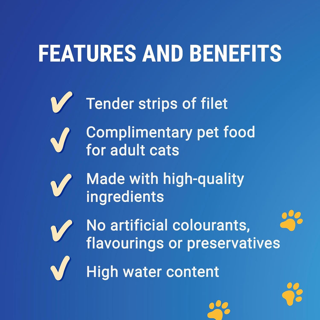 FELIX Soup Tender Strips Farm Selection Wet Cat Food 6x48g (Pack of 8)