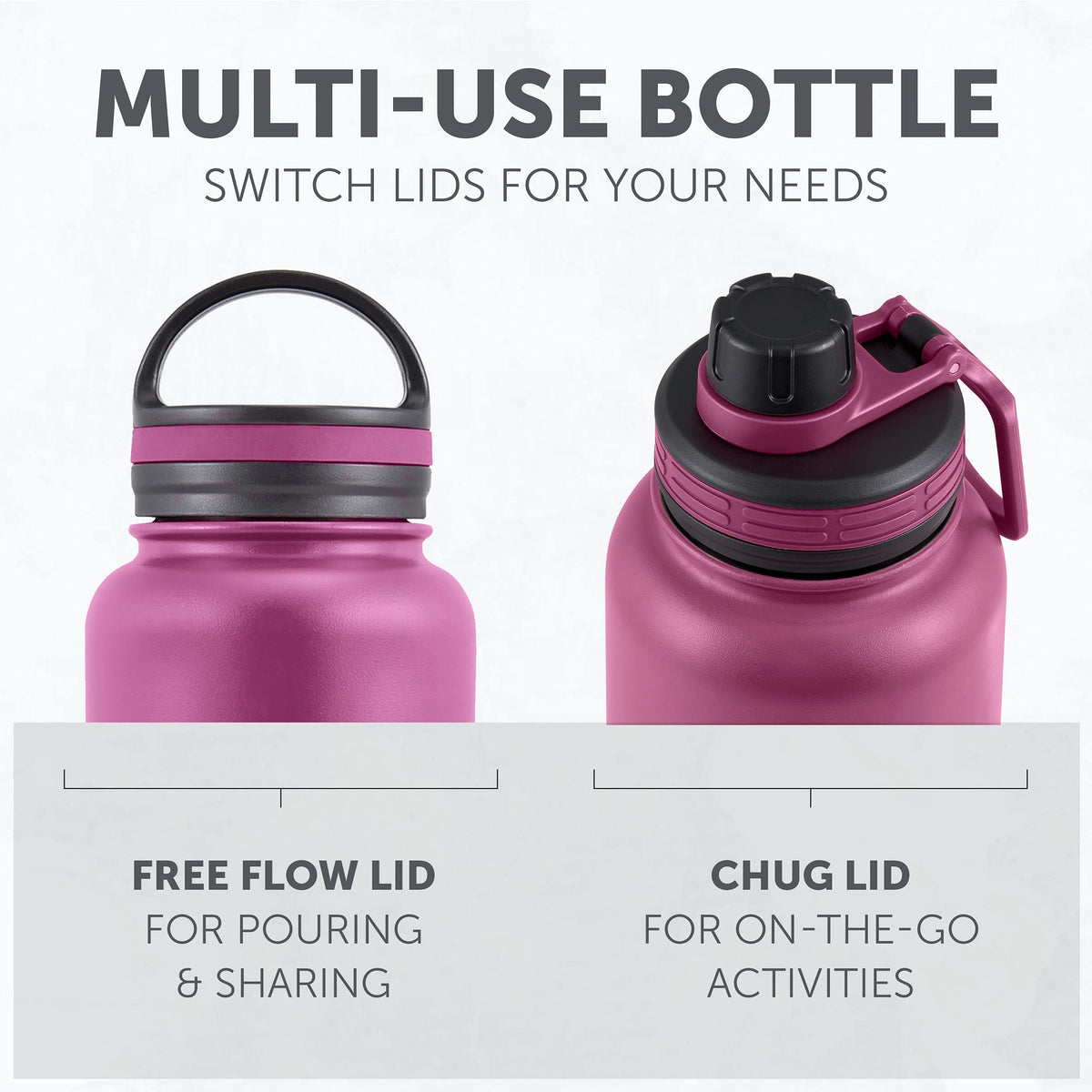 Polar Gear Insulated Water Bottle with Flip Straw - 800ml Wine