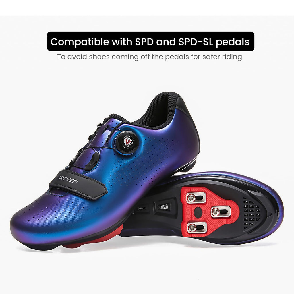 Women's Cycling Shoes for Men Road Bike Shoes Compatible with SPD and Delta Pedal Block Peloton Breathable Bicycle Shoes