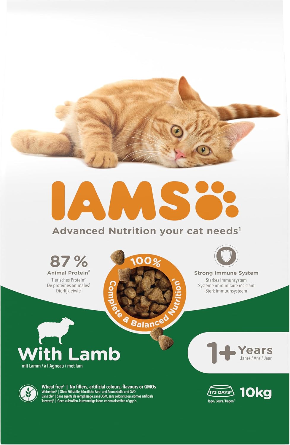 IAMS Adult Complete Dry Cat Food Chicken 3kg - Supports Strong Immune System