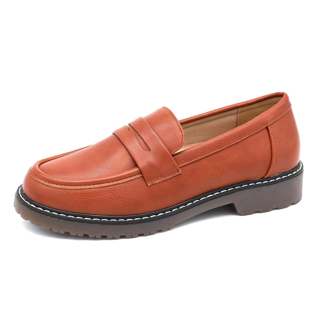 Womens Loafers Shoes Platform Chunky Penny Loafer Lug Sole Comfortable Slip On Work Office Business Casual Dressy Fashion Driving Moccasins Women Shoes