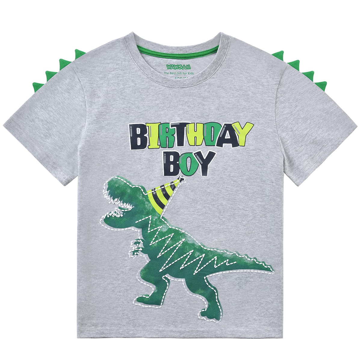 WAWSAM Birthday Boy T Shirt Baby B-Day Dino Party Shirts T Rex Top Tee Gift