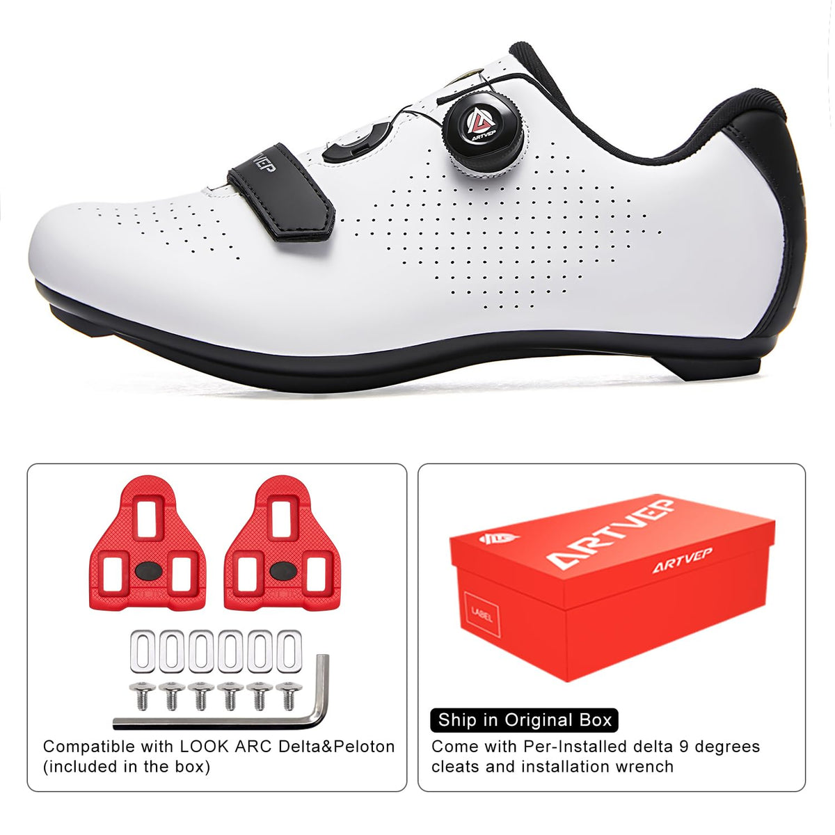 Women's Cycling Shoes for Men Road Bike Shoes Compatible with SPD and Delta Pedal Block Peloton Breathable Bicycle Shoes