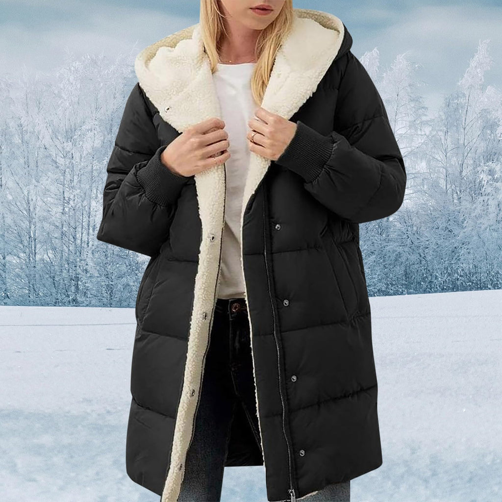 Women's Winter Puffer Jacket - Warm Padded Coat for UK Daily Wear Windproof Outer Loose Casual Fit Lightweight Padded Overcoat Cold Weather Resistant Autumn Outwear Jackets