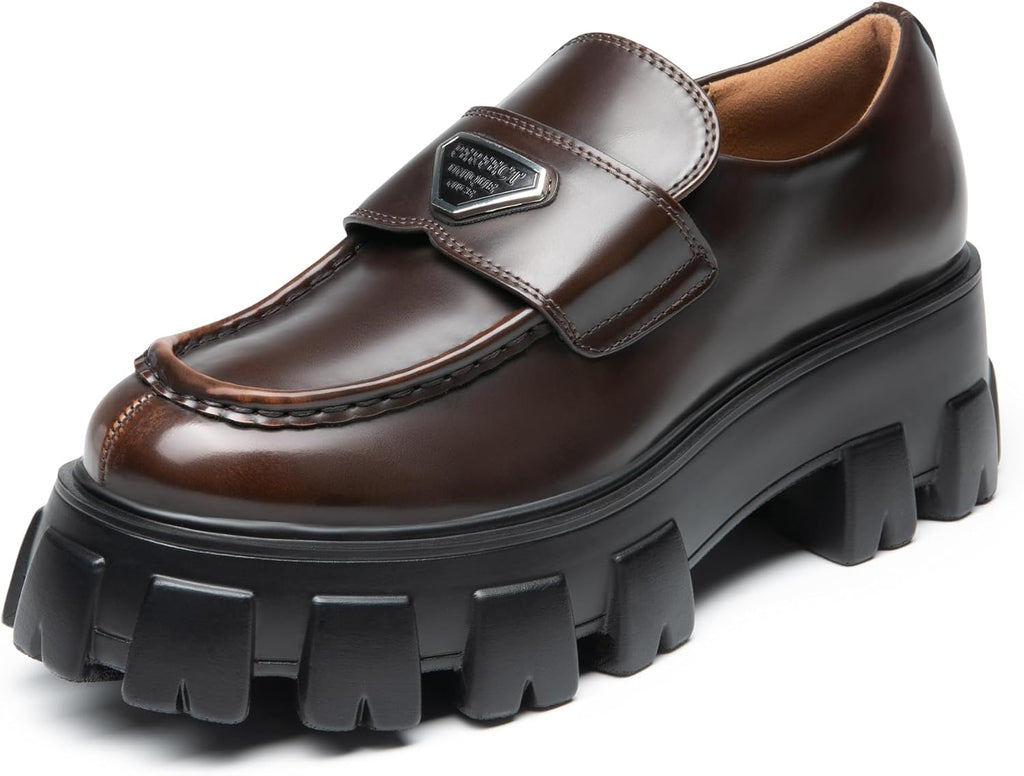 DREAM PAIRS Women's Chunky Loafers Platform Outfit Shoes
