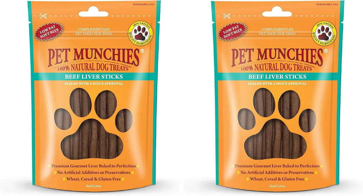 Pet Munchies Venison & Beef Liver Dog Training Treats, Grain Free Tasty Bites with Natural Real Meat, Low in Fat 50g